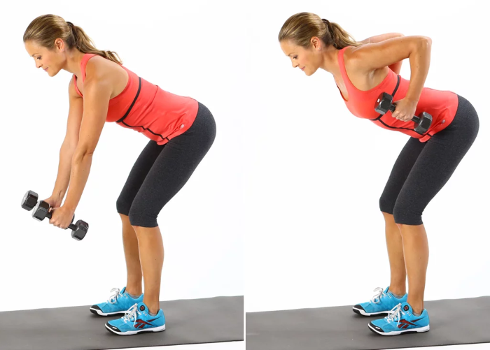 Exercises with dumbbells for women, girls for the back, arms, chest muscles, buttocks, abs, at home for beginners