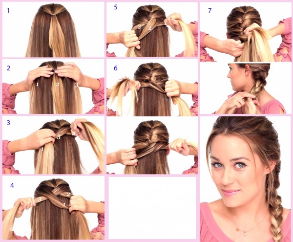 Hairstyles for long hair with your own hands at home. Step-by-step instructions, photo