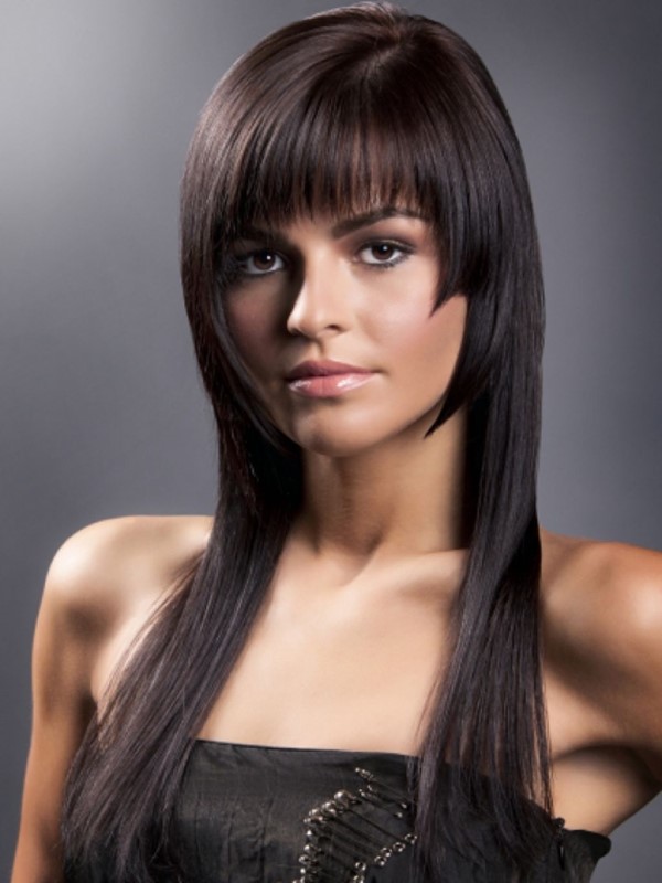 Haircuts for long hair with bangs. Beautiful female hairstyles for an oval, round face, who are over 30. Photo