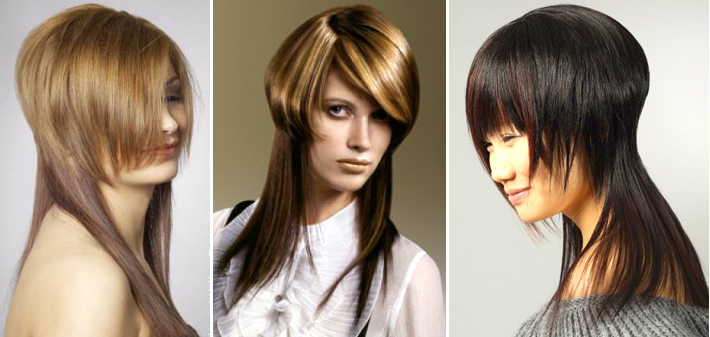 Haircuts for long hair with bangs. Beautiful female hairstyles for an oval, round face, who are over 30. Photo