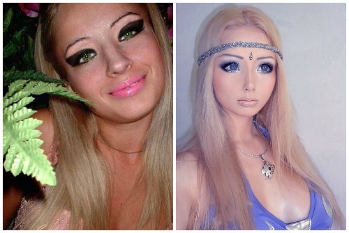 Lukyanova Valeria before and after plastics. Photo of the girl Barbie (Amatue) on Instagram, Vkontakte