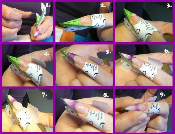 Extension of nails at home with gel, acrylic, on forms, using tips, napkins to yourself