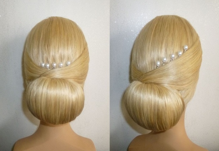 Bundle with a donut for long, medium, short hair. How to make a beautiful bundle. Photo, video