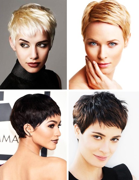 Pixie haircut for short and medium hair for women. Photo, front and back views, a diagram of how to cut, who suits