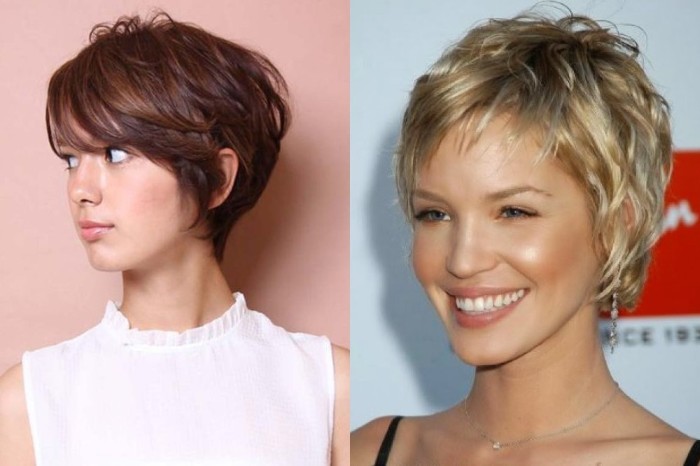 Pixie haircut for short and medium hair for women. Photo, front and back views, a diagram of how to cut, who suits