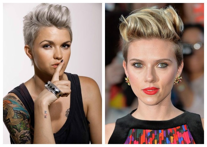 Pixie haircut for short and medium hair for women. Photo, front and back views, a diagram of how to cut, who suits