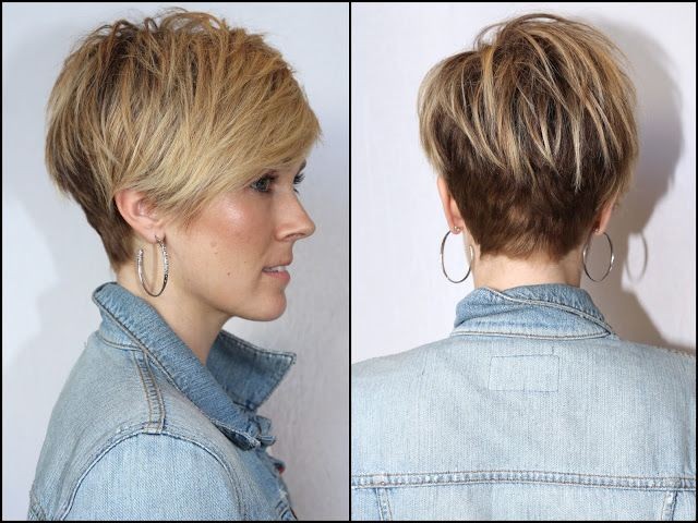 Pixie haircut for short and medium hair for women. Photo, front and back views, a diagram of how to cut, who suits