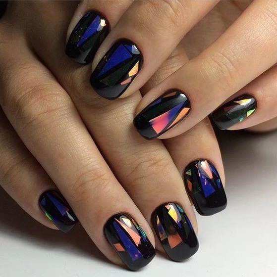 Mirror nail polish. How to do a mirror manicure with a rub. Photos of ideas and designs