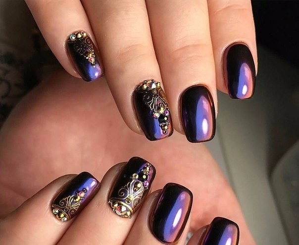 Mirror nail polish. How to do a mirror manicure with a rub. Photos of ideas and designs