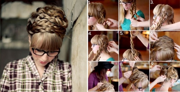 Beautiful hairstyles for medium hair quickly and easily in stages with your own hands. A photo