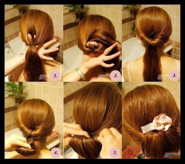 Beautiful hairstyles for medium hair quickly and easily in stages with your own hands. A photo