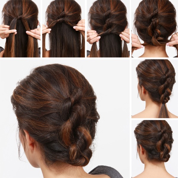 Beautiful hairstyles for medium hair quickly and easily in stages with your own hands. A photo