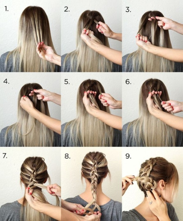 Beautiful hairstyles for medium hair quickly and easily in stages with your own hands. A photo