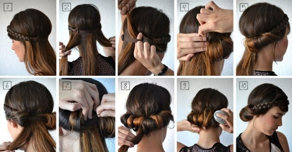 Beautiful hairstyles for medium hair quickly and easily in stages with your own hands. A photo