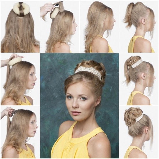 Beautiful hairstyles for medium hair quickly and easily in stages with your own hands. A photo