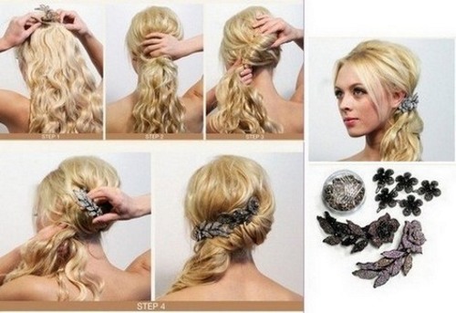 Beautiful hairstyles for medium hair quickly and easily in stages with your own hands. A photo