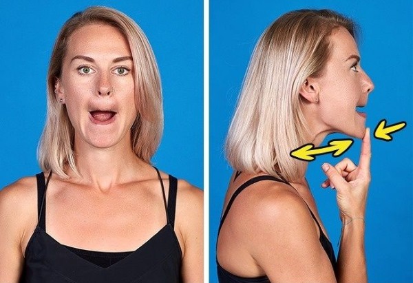 Double chin exercises are effective. How to remove cheeks and chin at home. Video