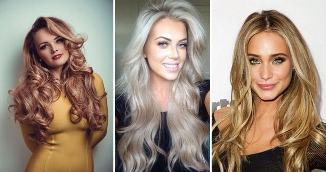 Hair color trendy in 2020. Photo of fashion trends for blondes, brunettes of the spring, summer, autumn, winter season