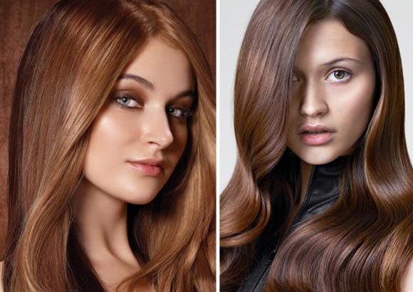 Hair color trendy in 2020. Photo of fashion trends for blondes, brunettes of the spring, summer, autumn, winter season