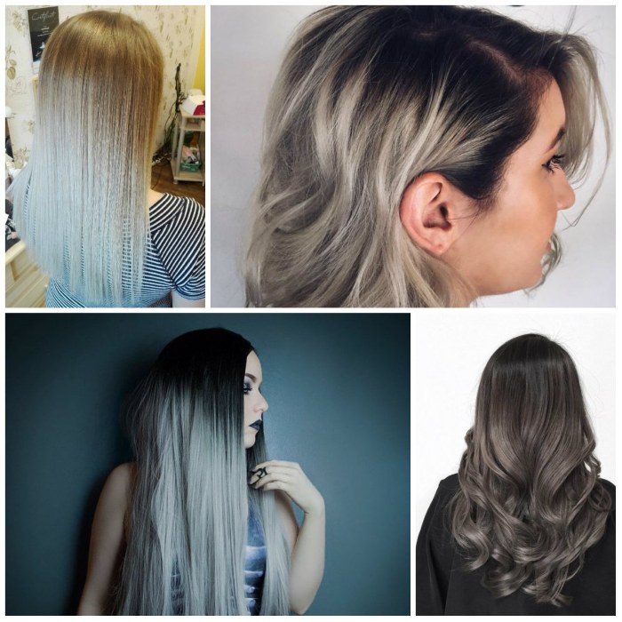 Hair color trendy in 2020. Photo of fashion trends for blondes, brunettes of the spring, summer, autumn, winter season