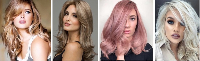 Hair colors. Photos and names of colors, shades, fashion trends of dyeing for women, highlighting