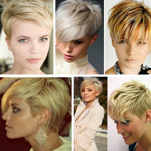 Bob haircut for short hair photo, front and back view. Bob bob with lengthening, bangs