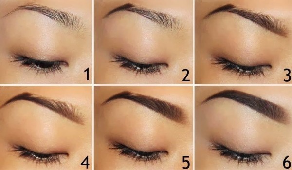 How to make beautiful eyebrows with a pencil, paint, shadows, henna painting at home