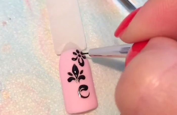 Monograms on the nails step by step. Design, how to draw gel polish, dots, scheme for beginners. A photo