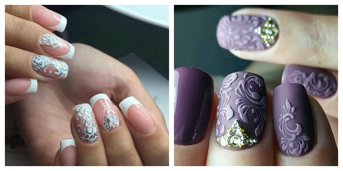 Monograms on the nails step by step. Design, how to draw gel polish, dots, scheme for beginners. A photo