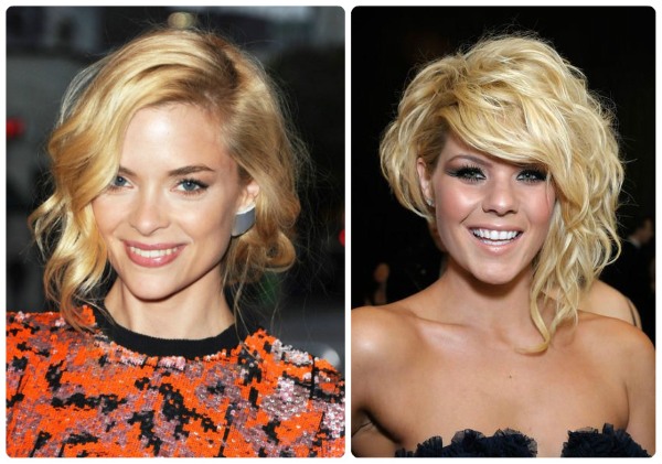 Haircut bob for short hair, bob bob, bob cascade, for lengthening, with bangs, on a leg, graduated. A photo