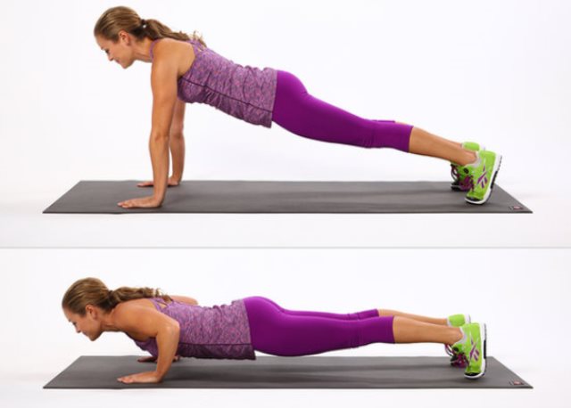 How to do push-ups from the floor for girls to pump up the abdominal muscles, pectoral muscles. Basics for beginners