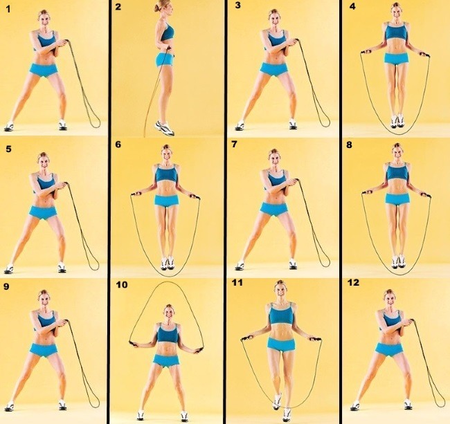 Rope exercises for slimming the abdomen, sides, buttocks, legs. Results for women, men, photos