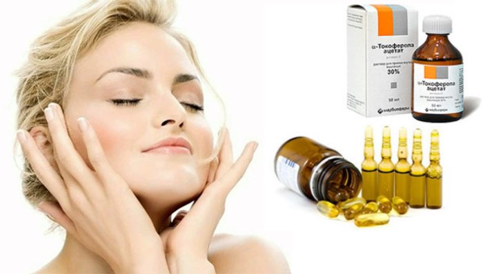 Vitamins A and E for facial skin - how to apply orally, in capsules, masks