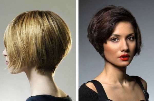 Fashionable asymmetrical haircuts for short hair. New items 2020, photo, front and back views