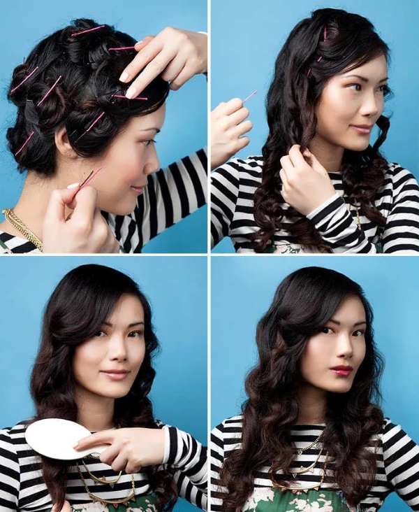 How to make beautiful and voluminous curls at home. Step by step instructions with photo