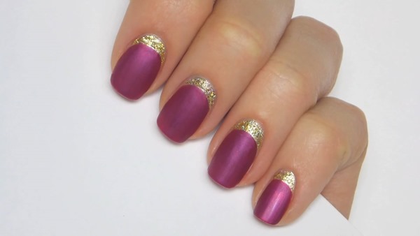 Matte manicure for short nails with gel varnish. Fashion trends 2020, new designs. A photo