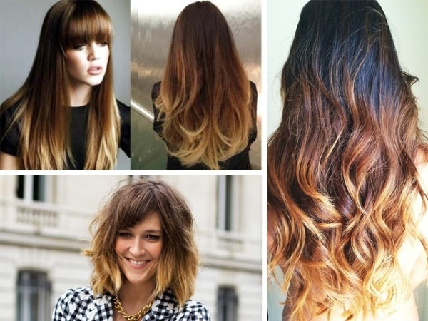 Fashionable options for dyeing hair 2020. Technique for dyeing shatush, ombre, sombre, balayazh, bronding, highlighting. A photo