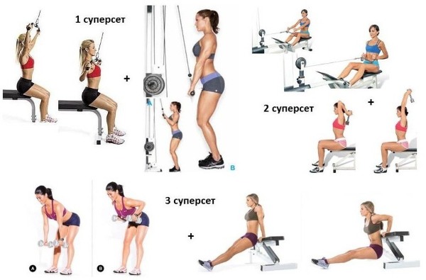 Gym training program for women. Fitness in the gym for beginners, first workouts, exercises