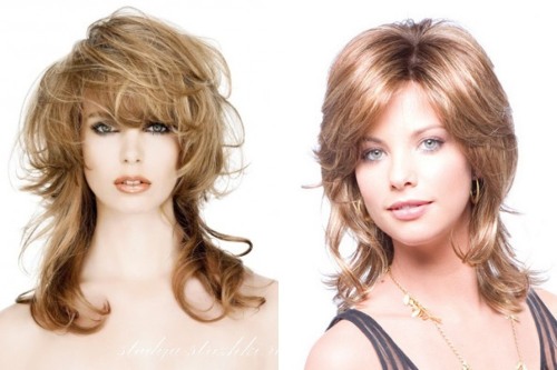 Fashionable haircuts for curly and curly hair of medium length to the shoulders with and without bangs. A photo