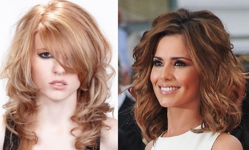 Fashionable haircuts for curly and curly hair of medium length to the shoulders with and without bangs. A photo