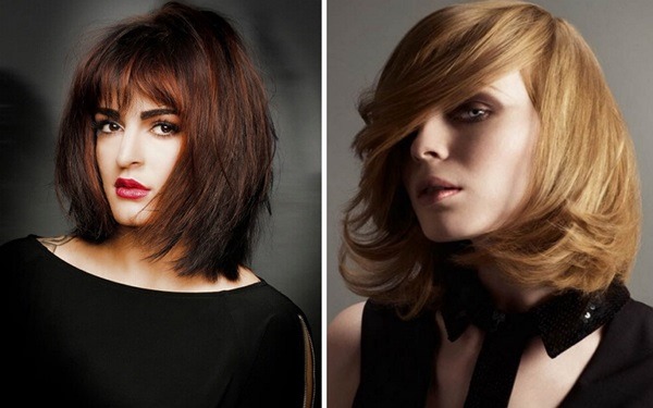 Haircuts with bangs for medium hair 2020. Photo of fashionable haircuts for a round, oval, square face