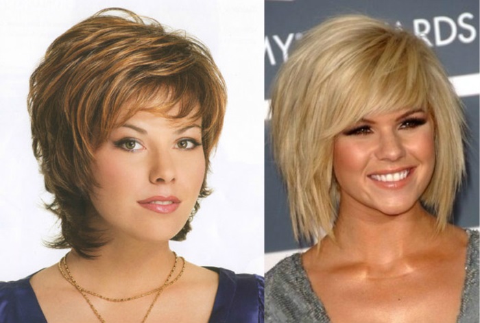 Women's haircuts for medium hair length. Photos, titles, front and back views