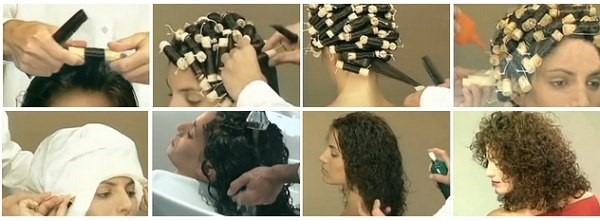 Long-term hair curling for medium, long, short hair. Carving and biowaving, step-by-step instructions with photos