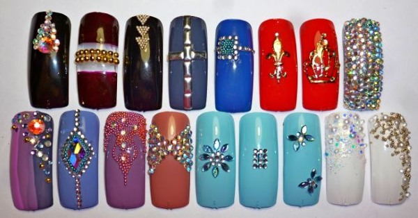 Design with rhinestones on the nails. Photos on the hands, feet, how to properly and beautifully fix the gel with varnish. Ideas and novelties of manicure