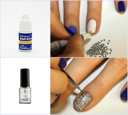 Design with rhinestones on the nails. Photos on the hands, feet, how to properly and beautifully fix the gel with varnish. Ideas and novelties of manicure