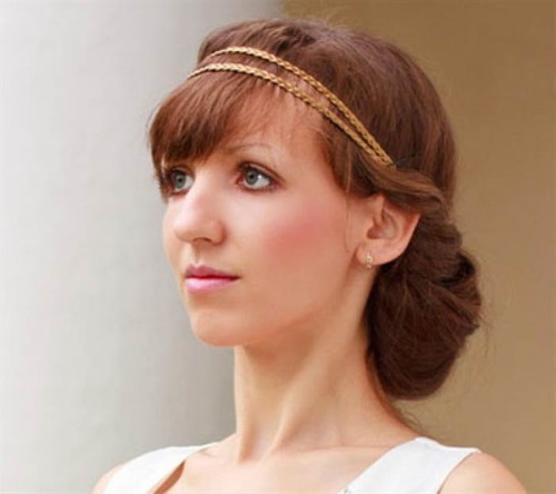 Greek hairstyle for long hair with a bandage. Step by step instructions with photo