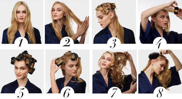 How to use heat rollers, which is better for short, medium, long hair. Step by step instructions with photo