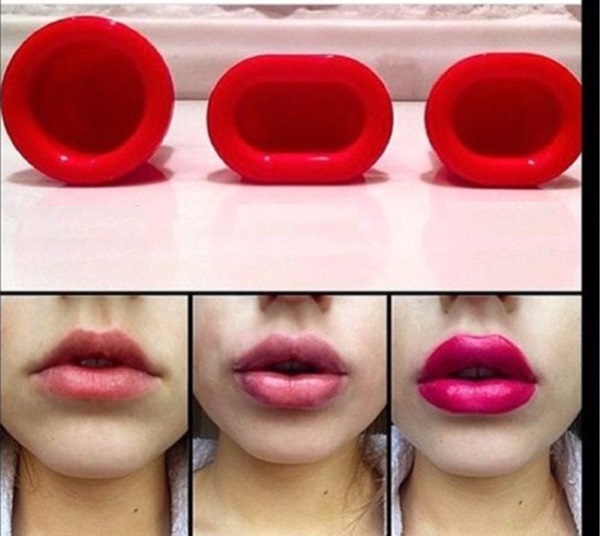 How to plump lips with a glass, bottle, makeup, lip augmentation exercises at home