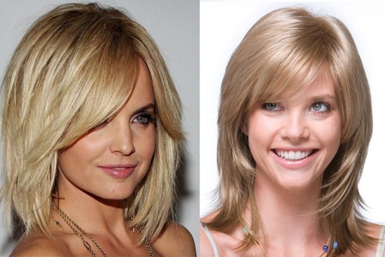 Cascade haircut for medium hair with and without bangs. Who suits, how to cut, photo options