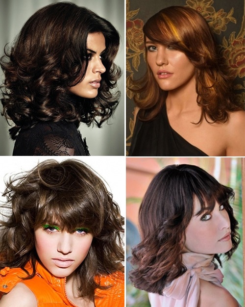 Cascade haircut for medium hair with and without bangs. Who suits, how to cut, photo options